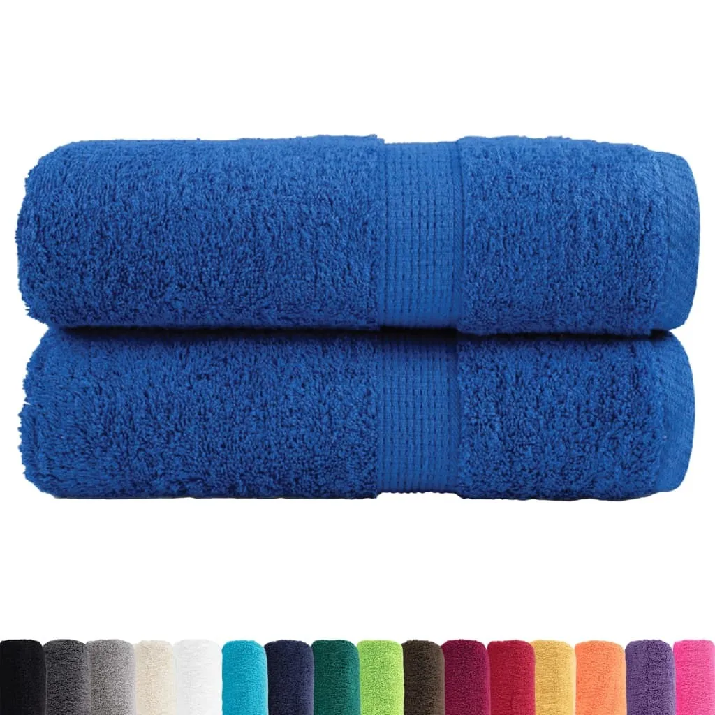 vidaXL Asciugamani Premium SOLUND 2 pezzi Blu 30x30cm 600gsm