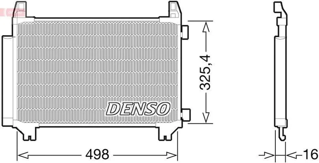 Condenseur de climatisation DENSO DCN50028 avec sécheur Yaris P13