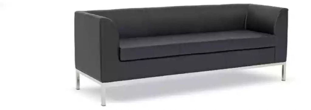 Schwarzer Polster Dreisitzer Luxus Neue Möbel Arbeitszimmer Textilsofas