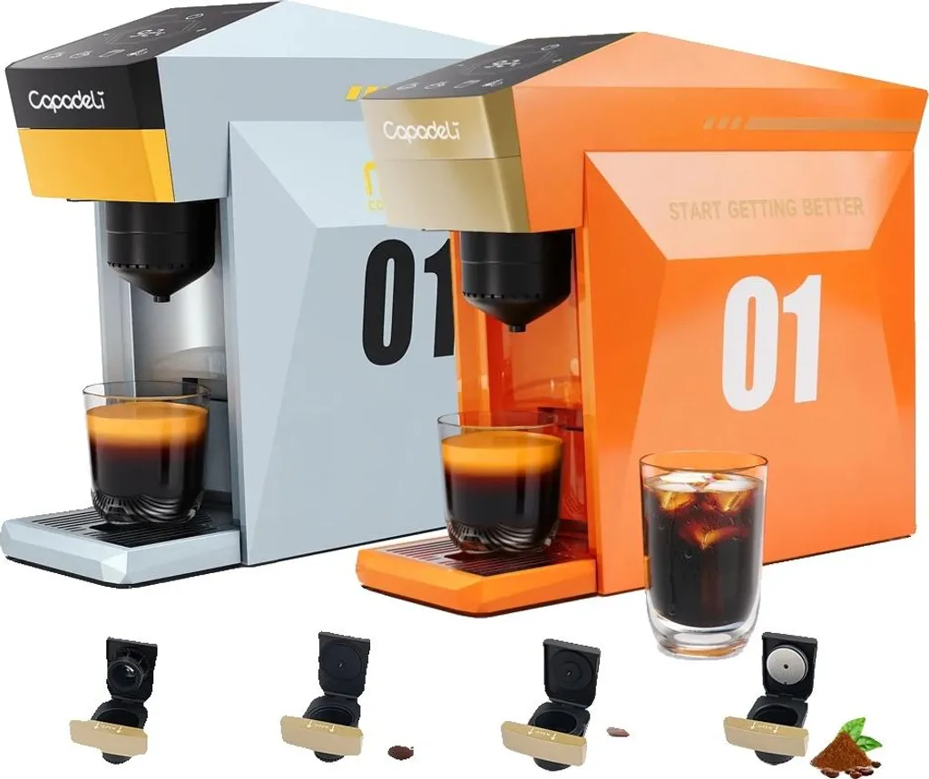 Café Après-midi Orange Machine à café à capsules 19 bars multi-compatibilité orange EU
