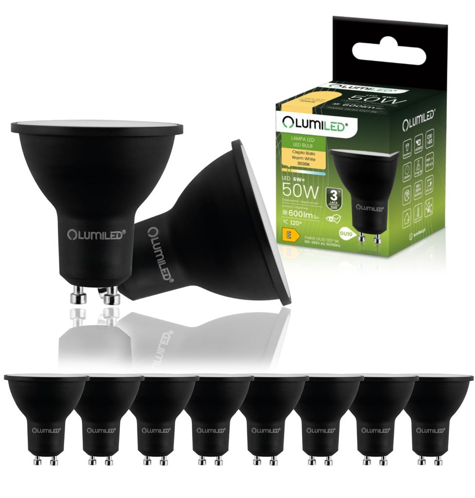 LED lampa LUMILED, pätica GU10, 6W, 600 lm, teplá biela Obrázok produktu 