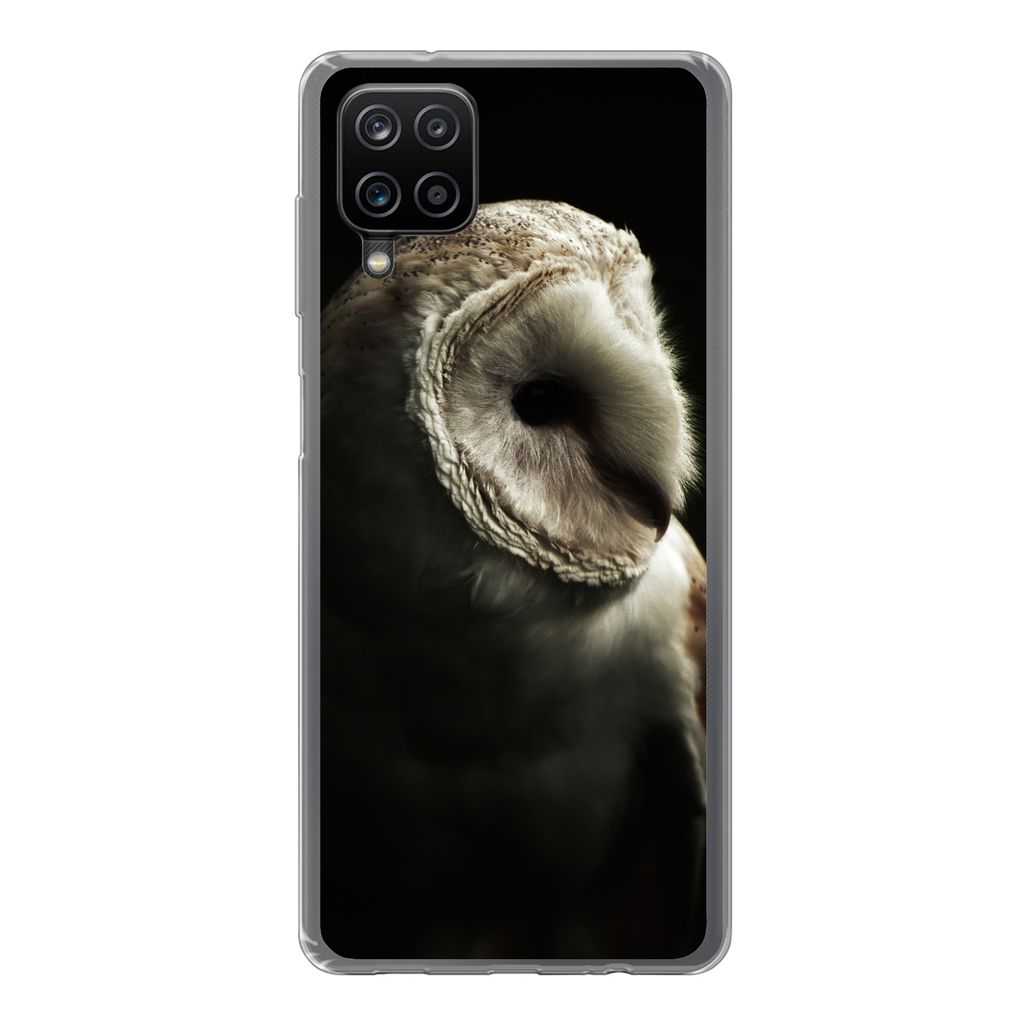 MuchoWow Handyhülle Schutzhülle Hülle für Samsung Galaxy A12 Eule - Vogel - Porträt Silikon Softcase Handy Hülle - Bild