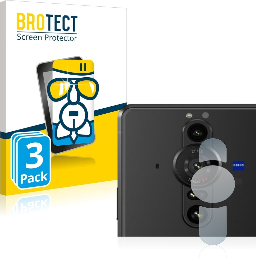 3x BROTECT Schutzglas für Sony Xperia Pro-I (NUR Kameraschutz) Schutzfolie Panzer Folie Glas Display Schutz klar