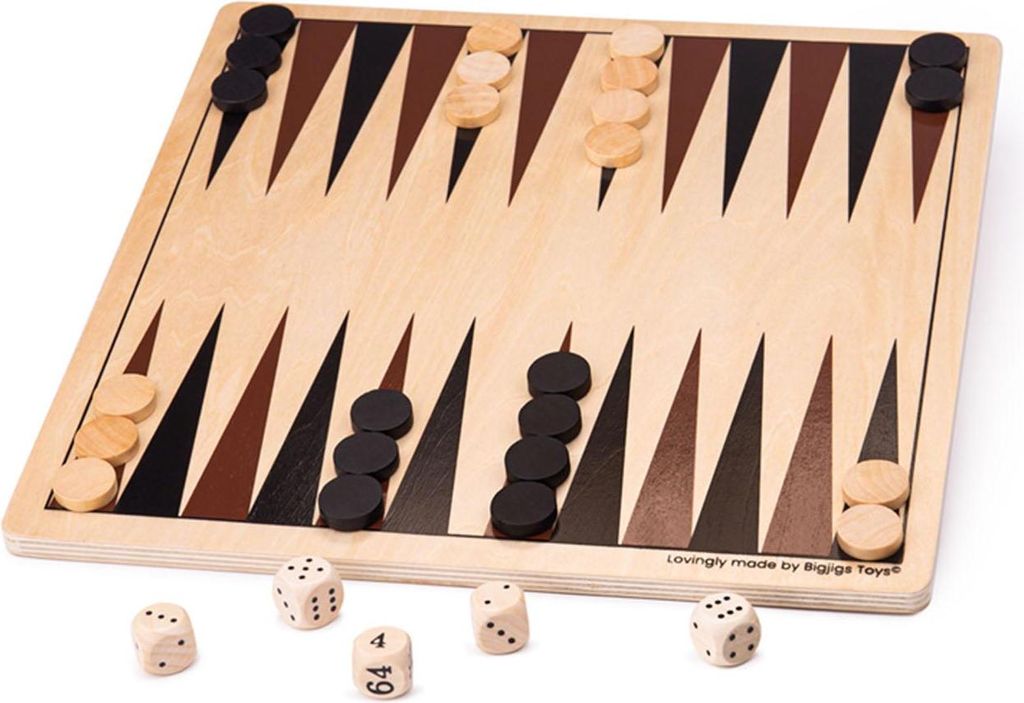 Bigjigs Toys Hölzernes Backgammon
