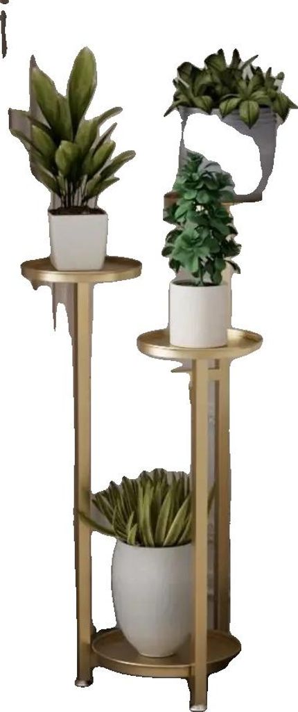 Pflanzenständer Innen, modernes Design, mehrere Ebenen, Gold - 80CM