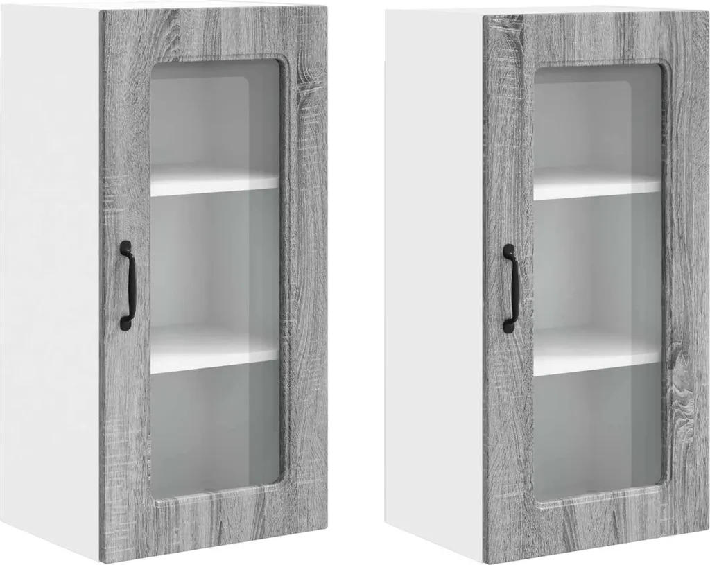 SYFAX™ Mobile da cucina Kalmar 2 pcs Grigio Sonoma 40 x 31 x 80 cm