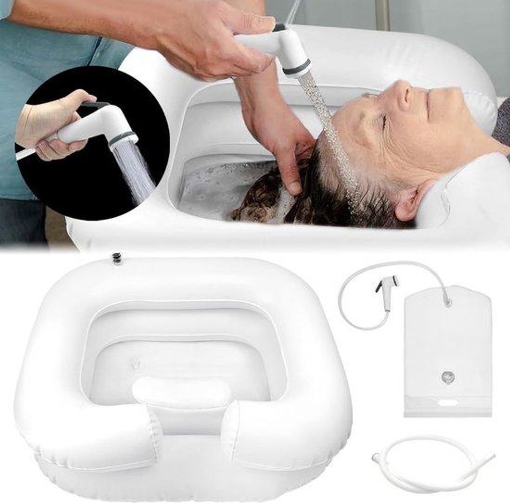 Professionelles Haarpflege-Set - Kappersausstattung - Inflatable Haarschutz - Wasserbeutel - Shampoo-Unterlage