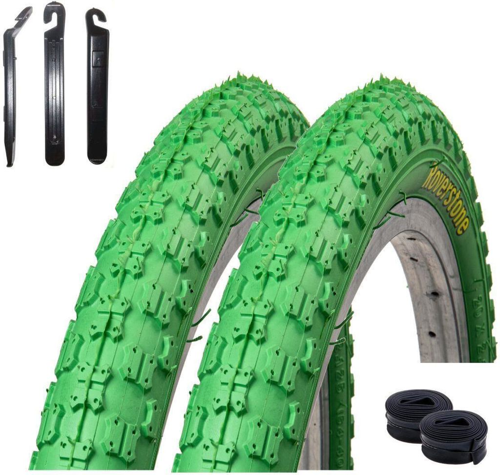 2 x Roverstone 20" Copertoni per bicicletta Copertone verde Immagine del prodotto 
