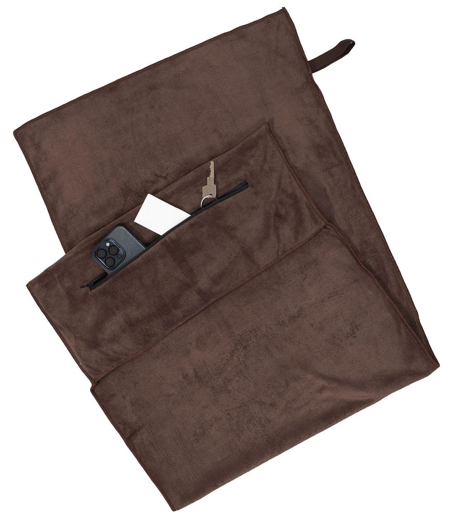 Fitnesstuch, 85% Polyester 15% Nylon, 50x120 cm, braun Produktbild 