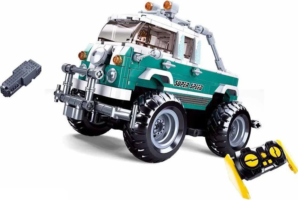Voiture télécommandée antichoc et solide à assembler Power Bricks