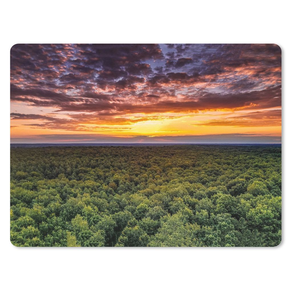 MuchoWow Mauspad Mousepad Wald - Nacht - Himmel - Horizont - Bäume 23x19 cm - Mousepads - Maus Mat - Pad - Mausunterlage - Schreibtischunterlage...