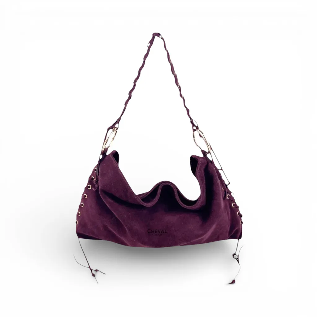 Petit sac à main bandoulière Daisy bordeaux pour femme Cheval Firenze