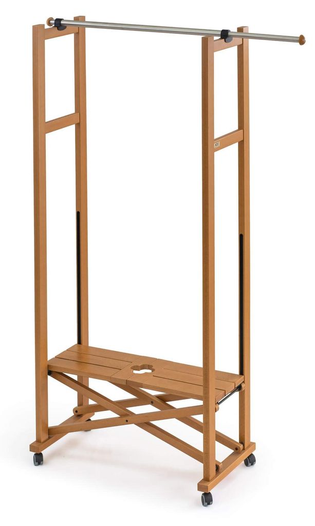 ARREDAMENTI ELIOS Kledingrek - 37 x 78 cm - Bruin Productafbeelding 