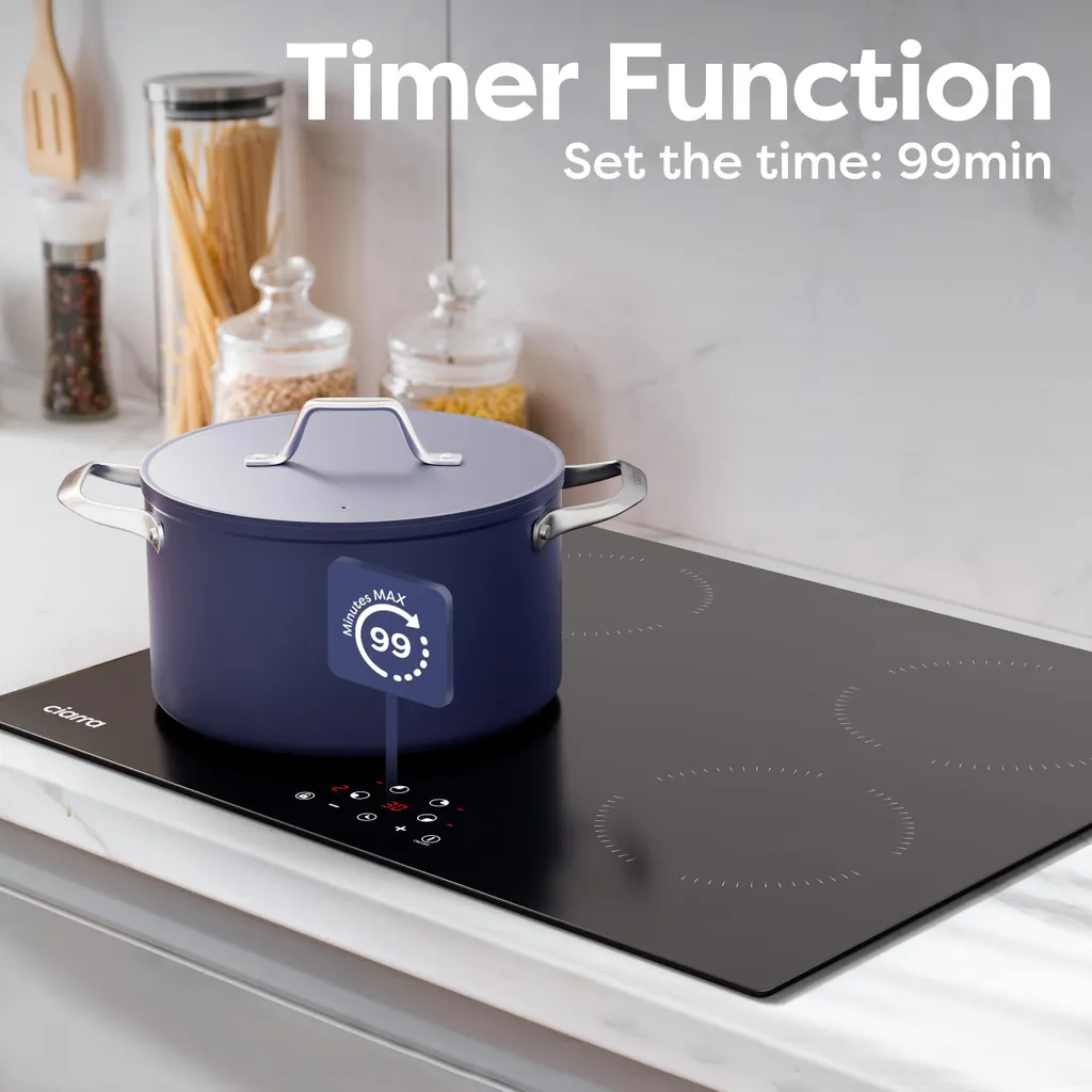 Table Induction 60cm 4 Zones 6000W : Fini les Cuissons Lentes CIARRA