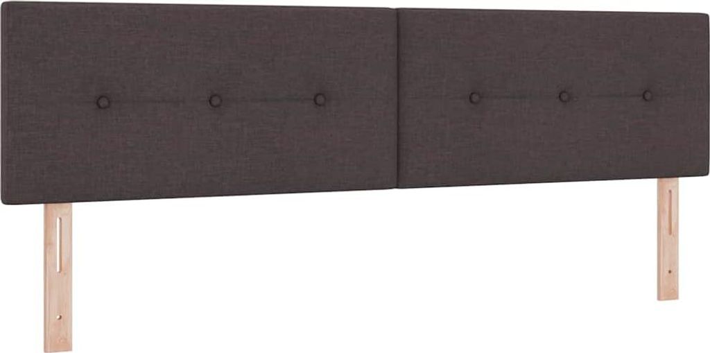 LED Kopfteil mit LED-Lichtleisten Dunkelbraun 180 cm Polyester
