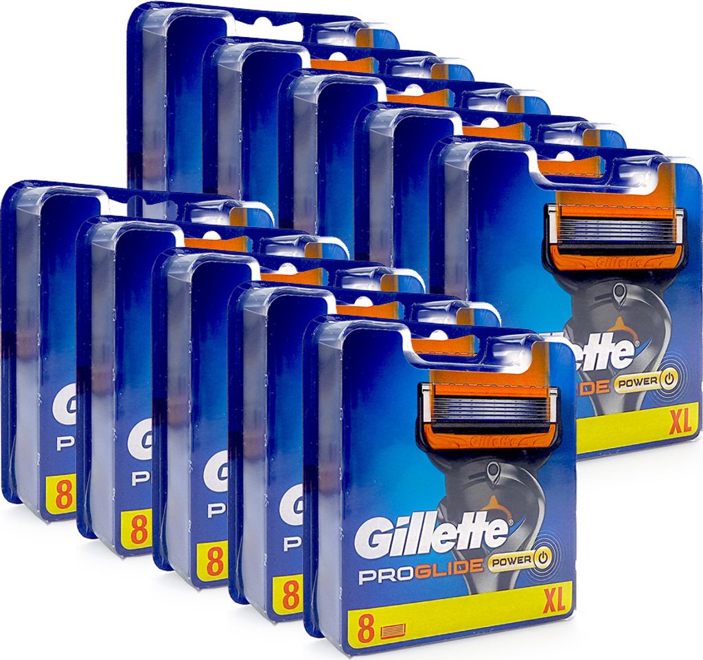 Gillette ProGlide Power Rasierklingen, 8er Pack x 10