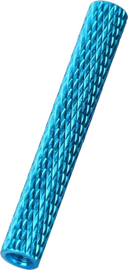 10 Stück Abstandshalter M3x35 mm, eloxierte Aluminiumlegierung, Innengewinde, flach, blau