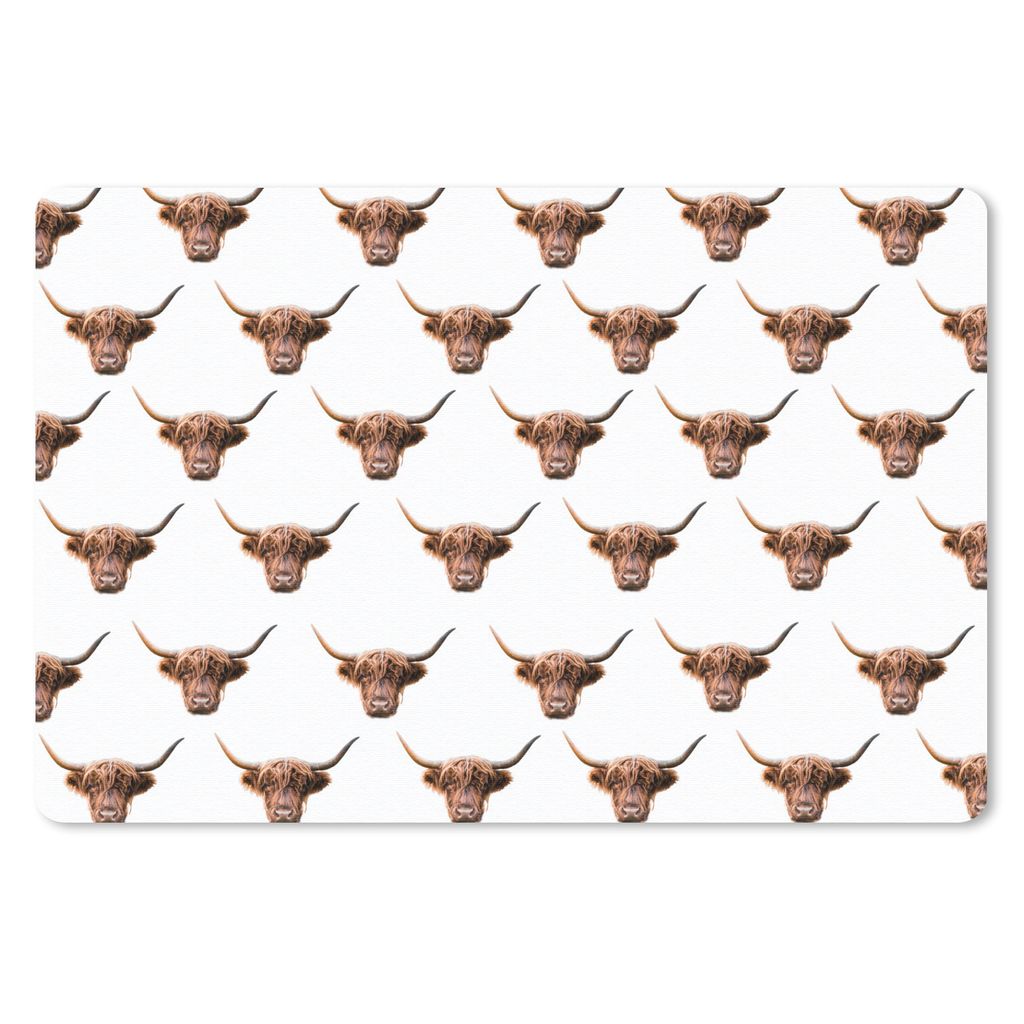 MuchoWow Mauspad Mousepad Tiere - Vorlage - Schottischer Highlander 27x18 cm - Mousepads - Maus Mat - Pad - Mausunterlage - Büroartikel - Desk M...