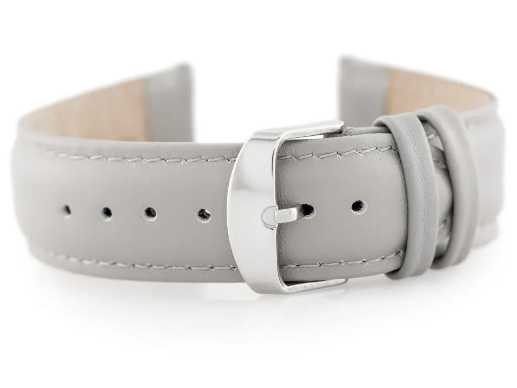 Cinturino in Pelle 24mm Grigio W83 - Ricambio Premium per Orologi