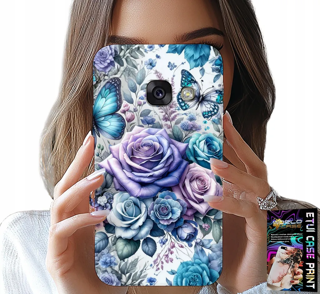 Custodia Samsung A5 2017 Fiori Rosa + Vetro Temperato Omaggio