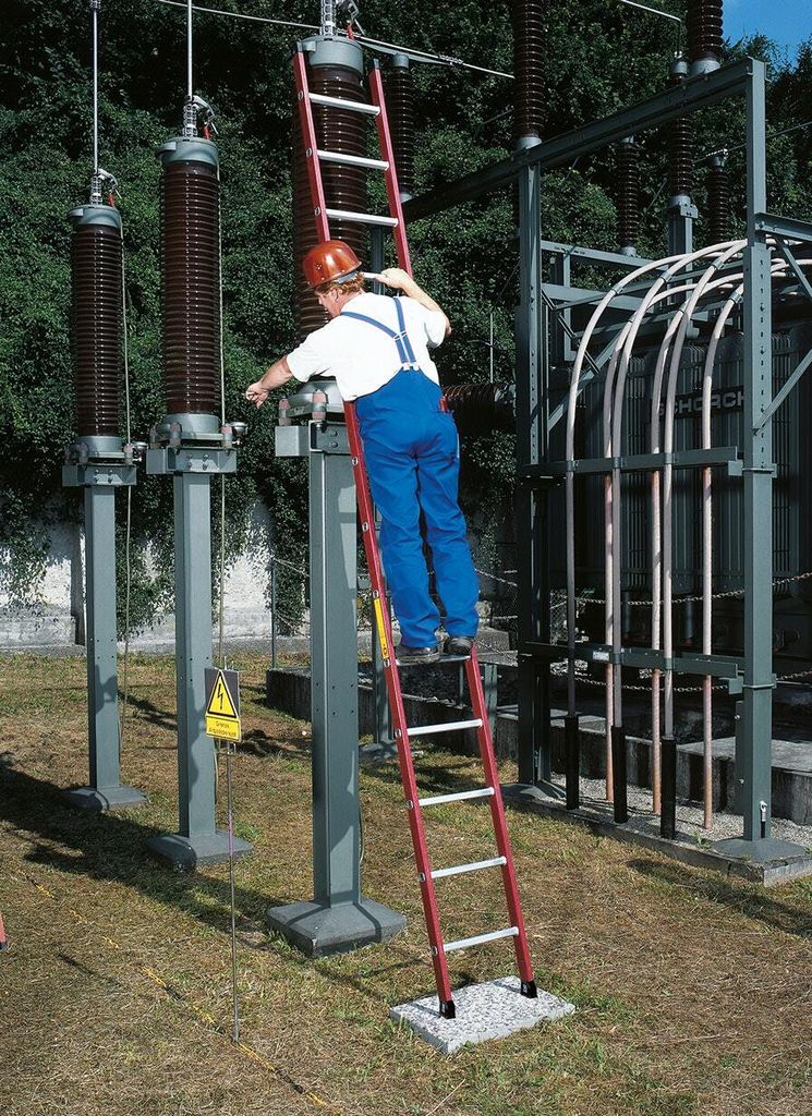 Günzburger Steigtechnik Sprossen-Anlegeleiter GFK/Alu ohne Traverse 10 Sprossen - 035010
