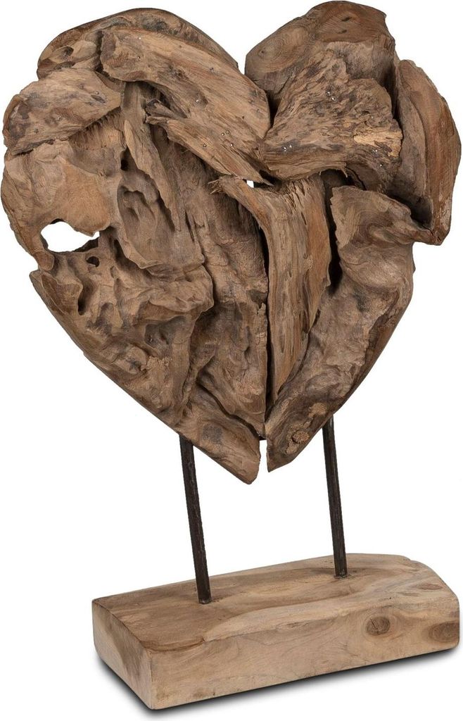 formano Deko Objekt Herz Holz Skulptur aus massivem Produktbild 