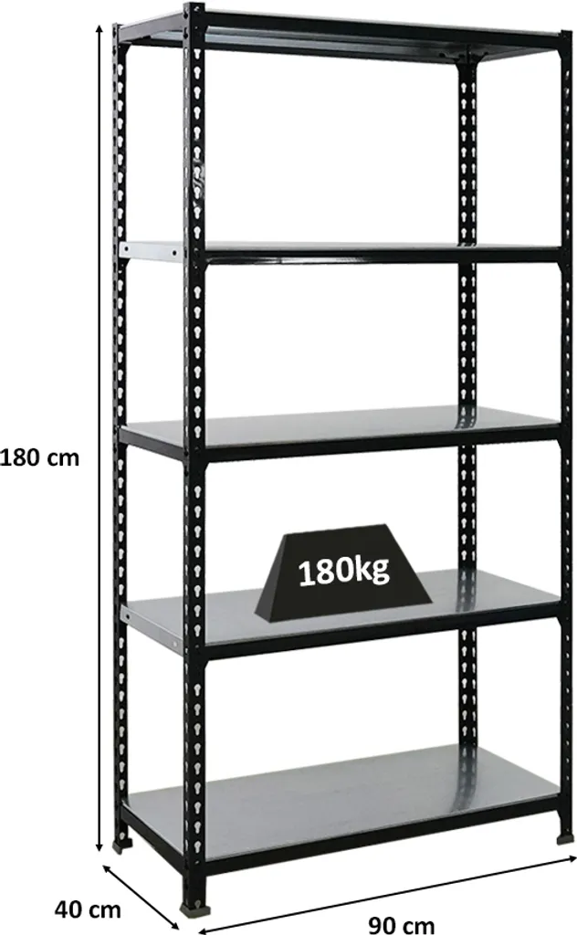 Étagère Simonrack sans vis SIMONCLICK 5 robuste et modulable 180cm grise