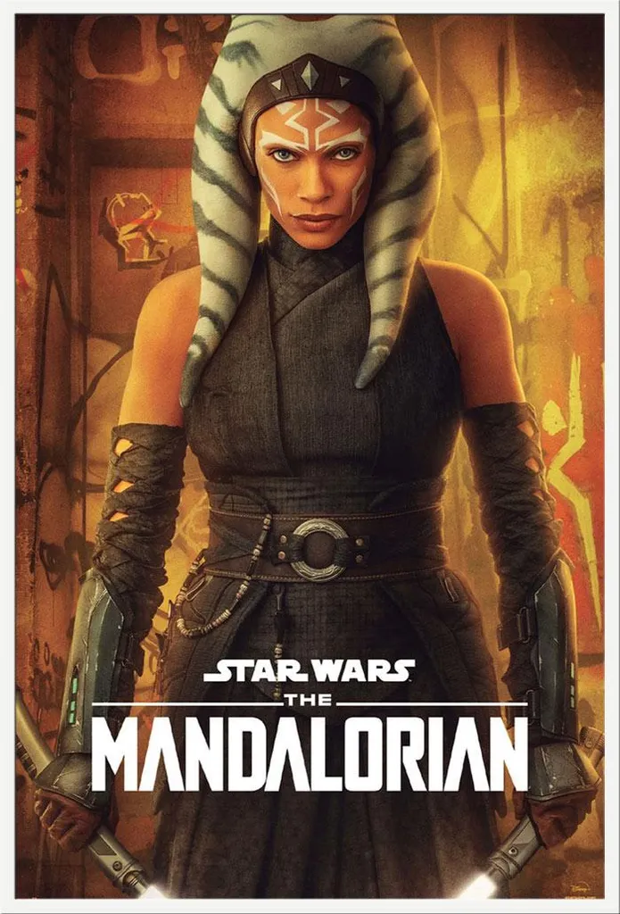 Affiche Ahsoka Tano sous Cadre Shinsuke Blanc : Protection Anti-Casse