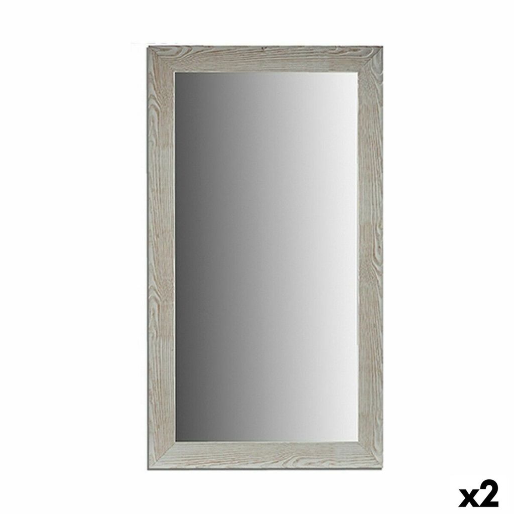 Gift Decor Spiegel of Holz Wand White Glas (75 x 136 x 1,5 cm) (2 Stk.)