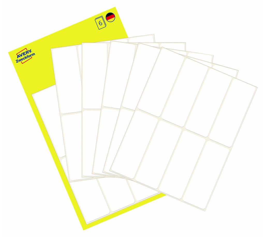 Avery Zweckform 3079, Vielzweck-Etiketten, 50 x 19 mm, 48 Produktbild 