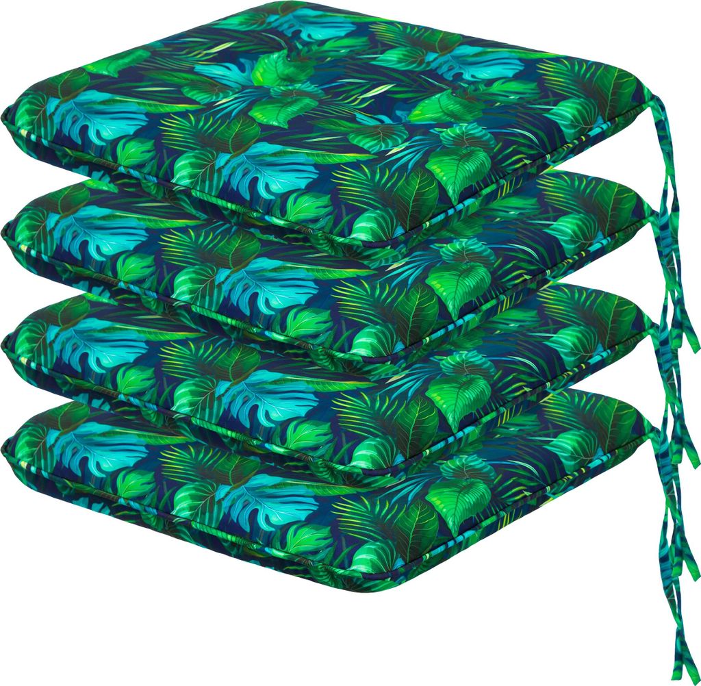 Sitzkissen-Set „Bella“ – 4er Pack – 50×43 cm wendbar, wetterabweisend & bequem | Liegenauflage, Polster, Sofa | PillowPrim