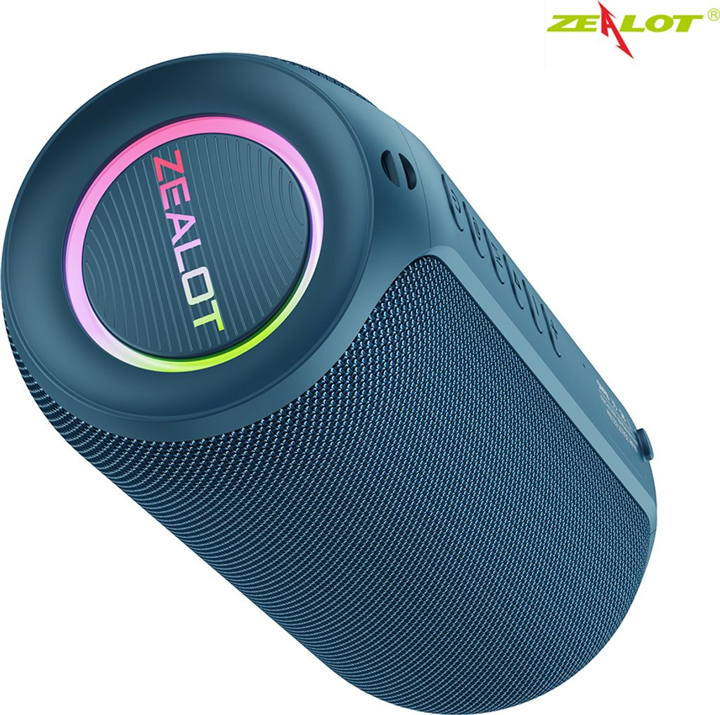 ZEALOT S32 Max Tragbarer kabelloser Lautsprecher BT 5.2, IPX5-wasser- und staubdichte Lautsprecher, RGB-Lichteffekte, Subwoofer Mobiler Lautsprecher