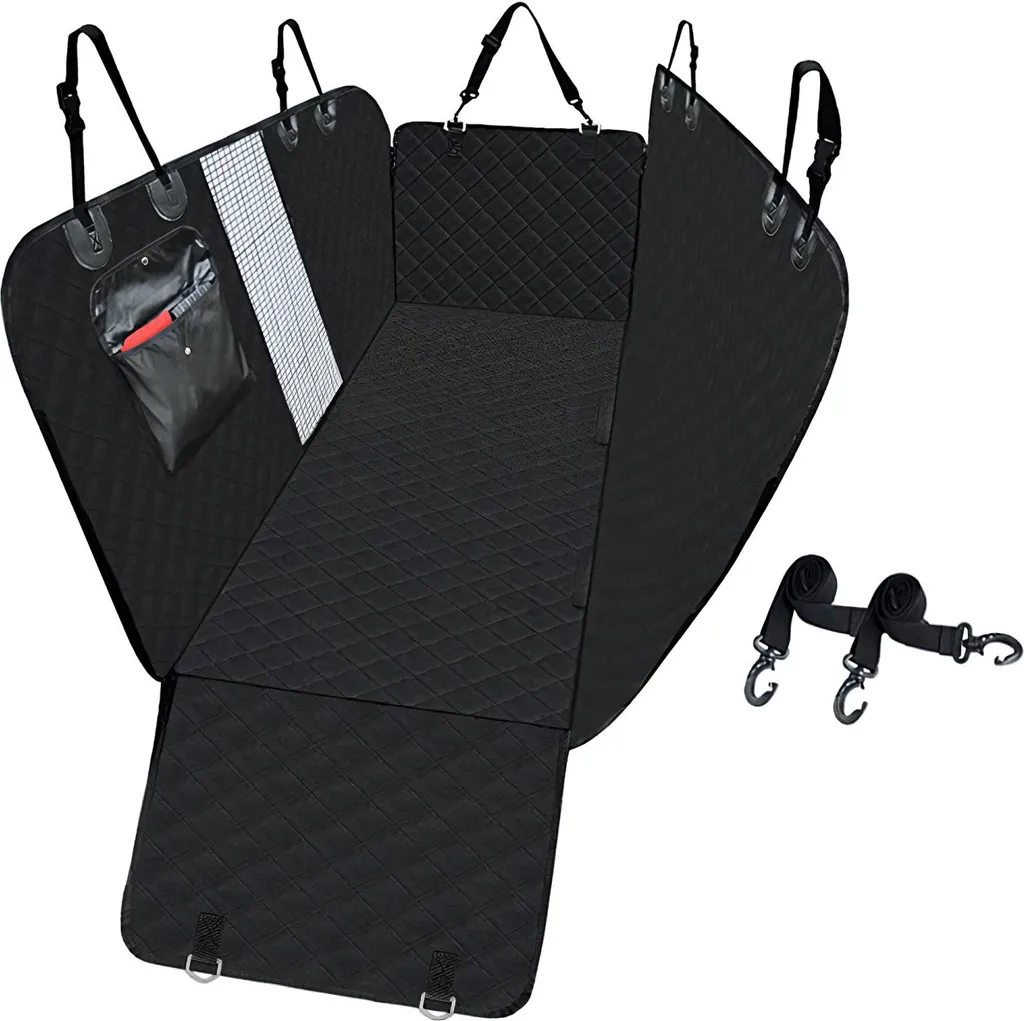 Intirilife Coperta Cane Auto Posteriore Amaca Impermeabile Nera