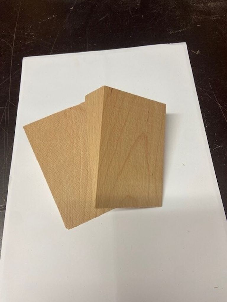 20 Hartholz Präzisions-Montagekeile 60x60x10mm, gehobelt, Schreinerqualität