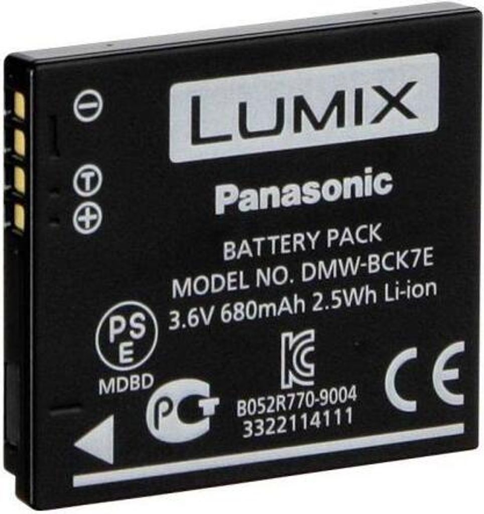 Panasonic DMW-BCK7, 680 mAh, 3,6 V, Lithium-Ion (Li-Ion) Produktbild 
