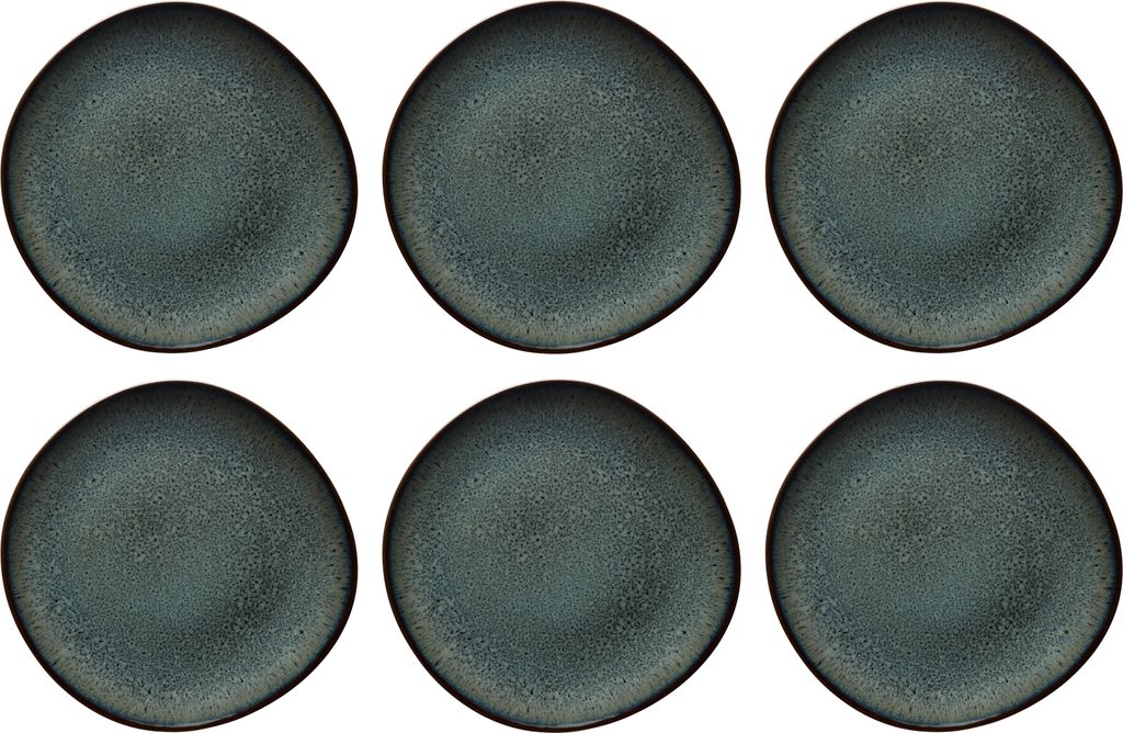 like. by Villeroy & Boch Lave Gris Frühstücksteller D. 23cm 6er Set grau Steingu
