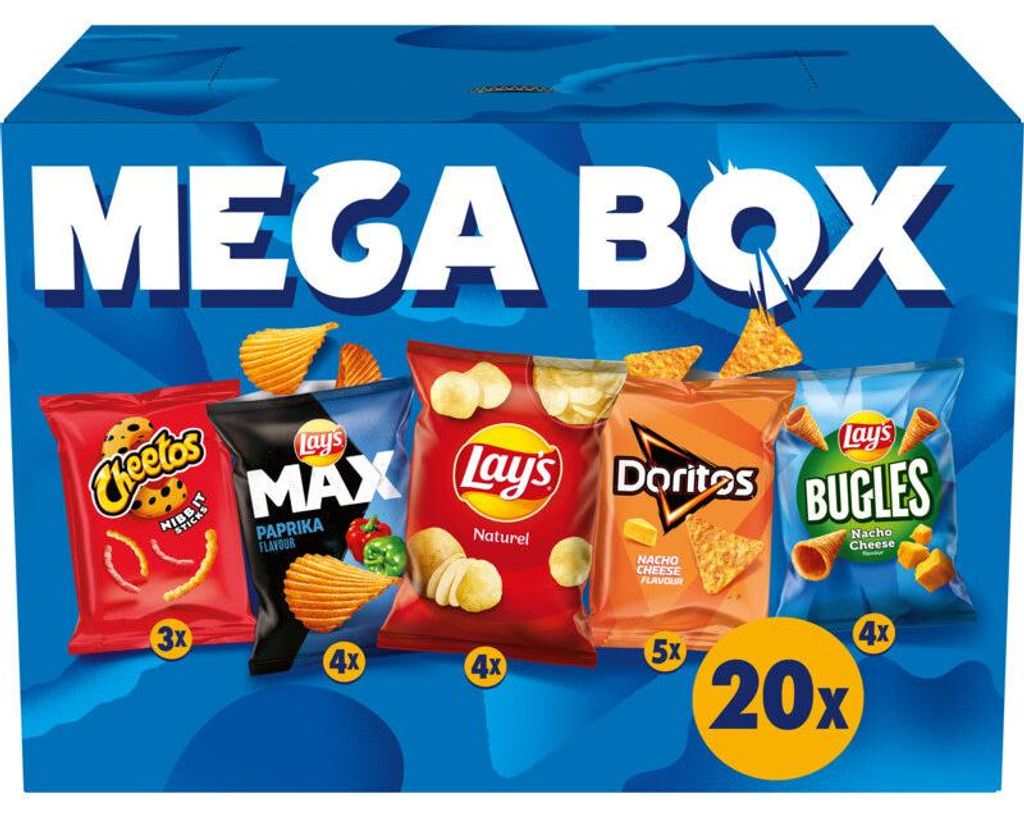 Lay's Mega Box Pack 20 534 g - Křupavé bramborové lupínky, Obrázek produktu 
