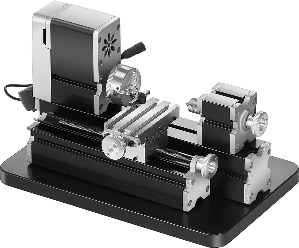 Mini-tour métallique VEVOR 70x130 mm avec mandrin 3 mors haute précision