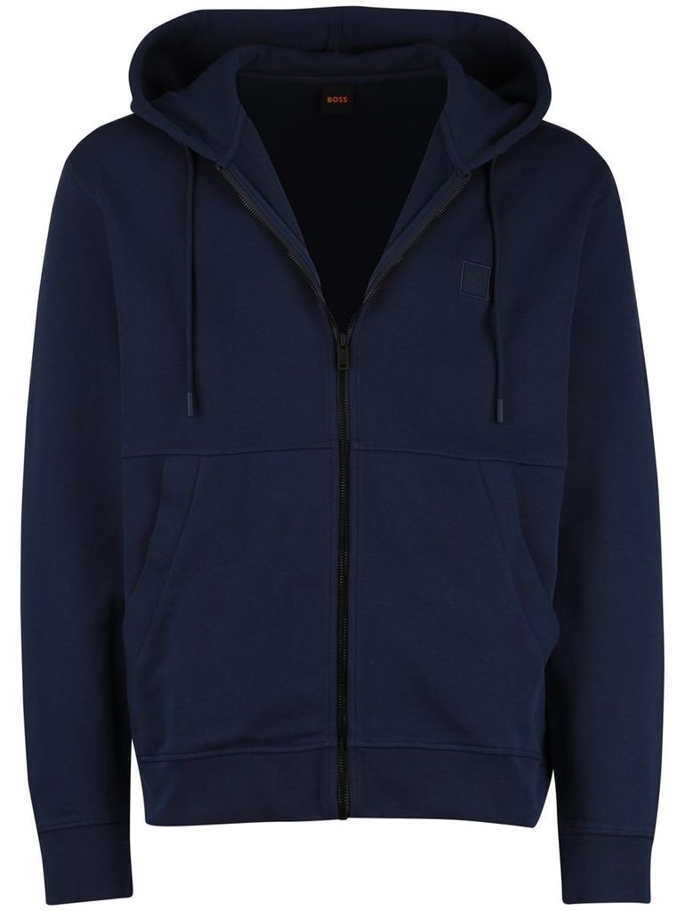 Zetalky Sweatweste BOSS Orange marineblau mit Reißverschluss und Kapuze
