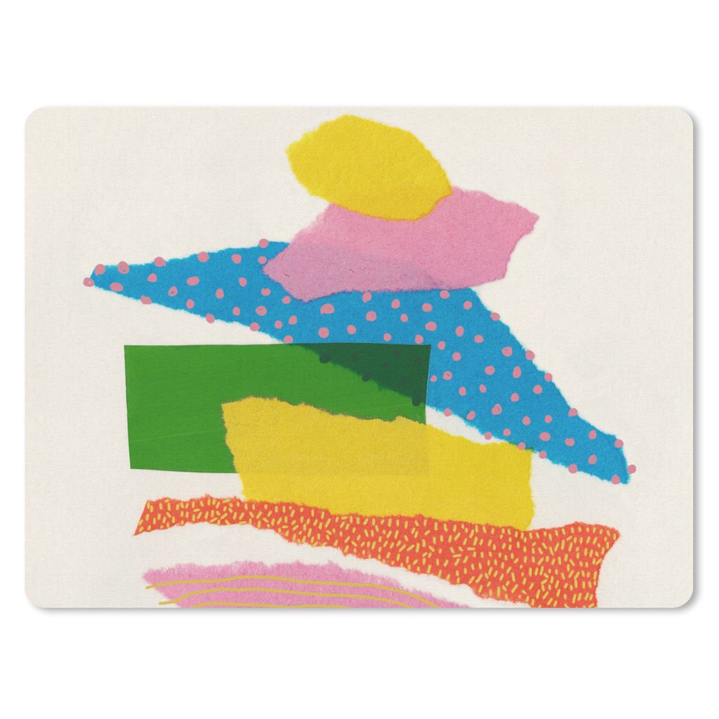 MuchoWow Mauspad Mousepad Abstrakt - Kunst - Formen - Regenbogen 23x19 cm - Mousepads - Maus Mat - Pad - Mausunterlage - Schreibtischunterlage - ...