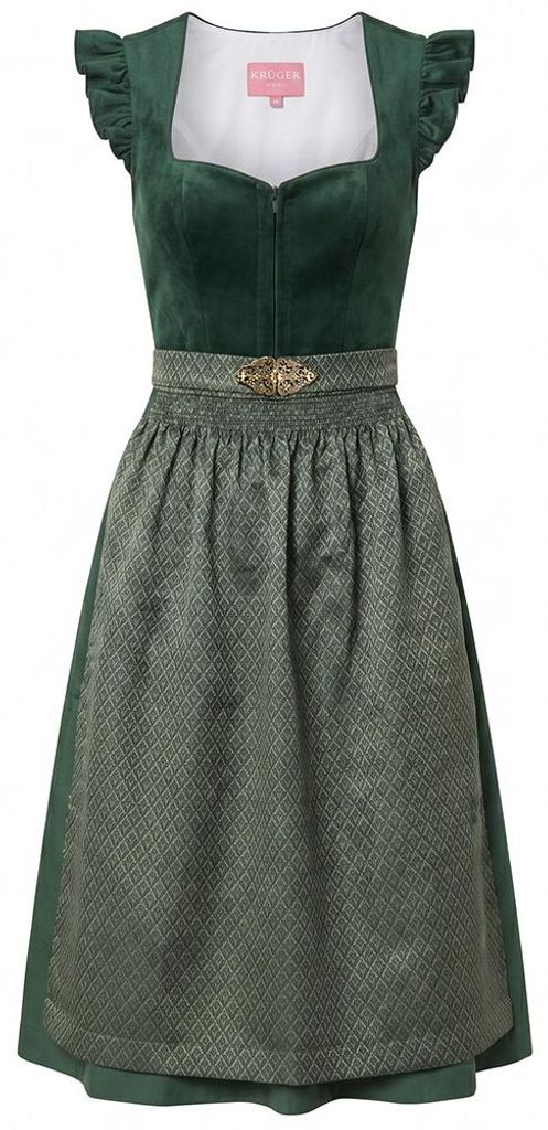 Dirndl Kalenia 70cm Länge dunkelgrün 38 Produktbild 