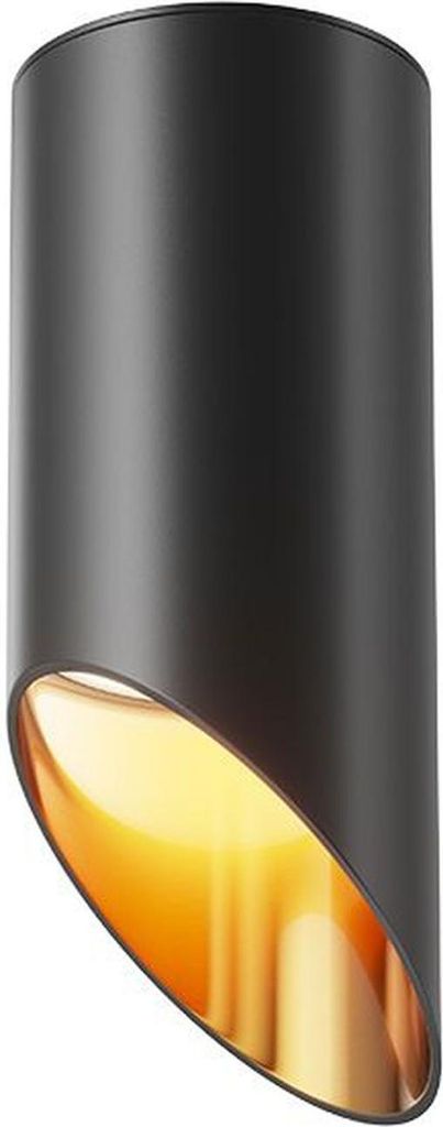 Deckenlampe Aluminium Ø 6 cm rund in Schwarz Gold GU10 Deckenleuchte