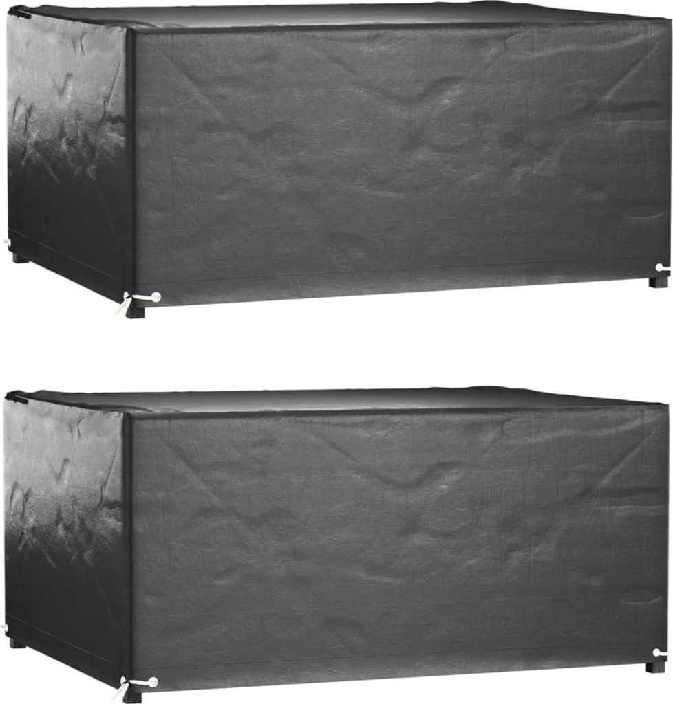 Gartenmöbel-Abdeckungen 2 Stk. 8 Ösen 160x120x75 cm Rechteckig