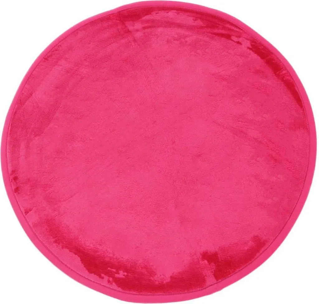 Runder Teppich, extra weich, in Fuchsia, Durchmesser 70 cm
