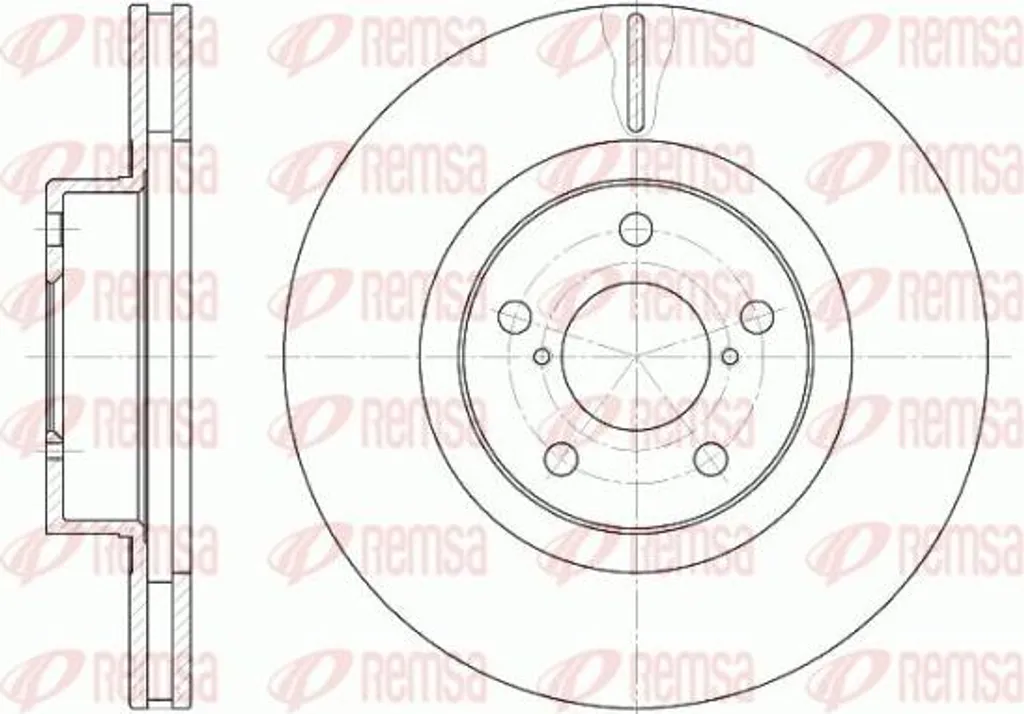Disque de frein sans vibration REMSA 6715.10 adapté à la GT 86