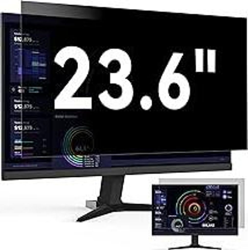 Computer Monitor Sichtschutz 23.6 Zoll Seitenverhältnis 16:9, Anti Blaulicht Blendschutz Displayschutz, Abnehmbarer Blickschutzfolie Sichtschutzfi...