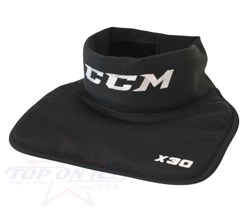 Protège-Nuque CCM X30 Anti-Coupure Noir Senior : Sécurité sur Glace