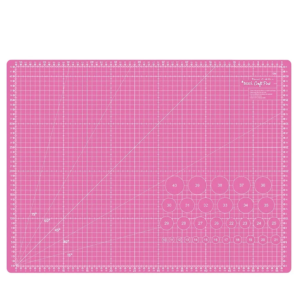 Tapis de coupe auto-cicatrisant TEXI PINK 60x45 cm : finies les tables rayées !