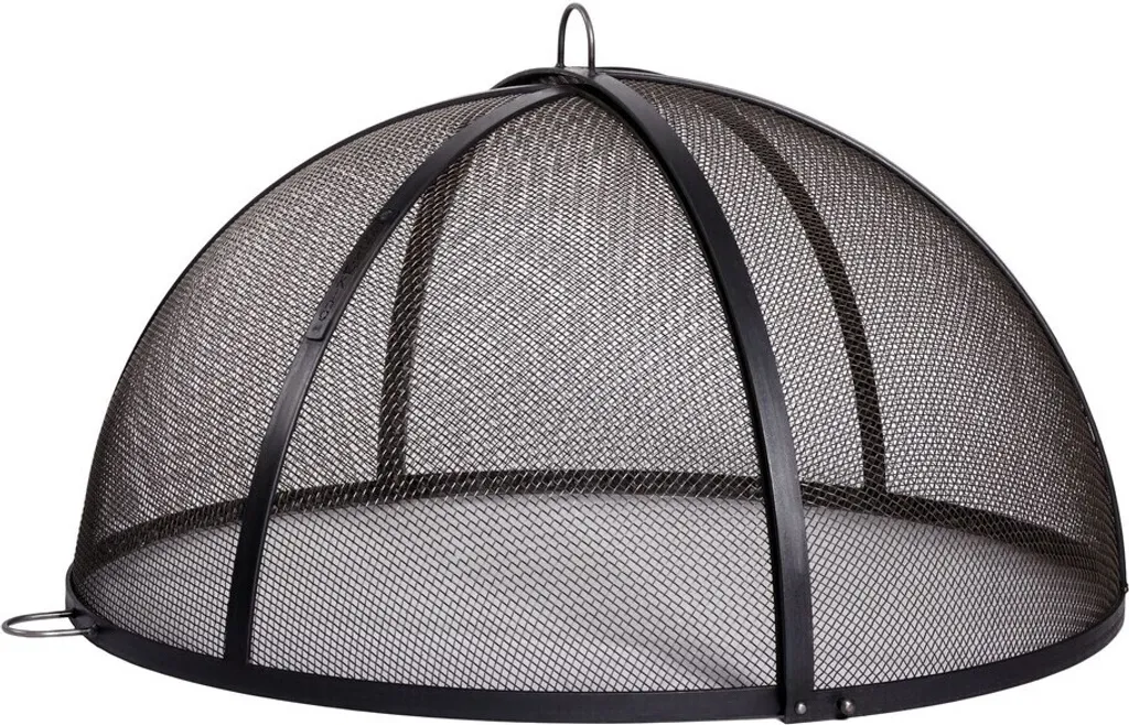 Pare-feu ouvrable pour brasero 60 cm en acier noir robuste de modèle B60
