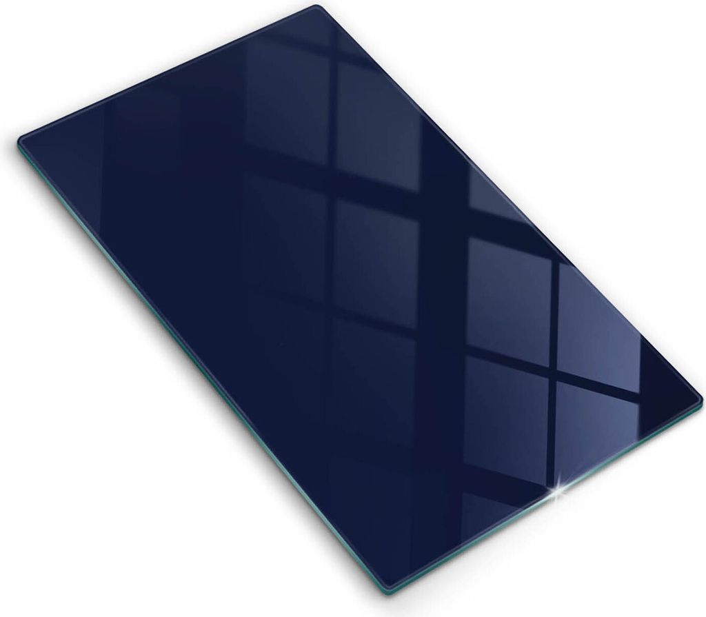 Glasschneideplatte - Herdabdeckplatte - 30x52 cm - Schneidebrett - Spritzschutz - Navy blau